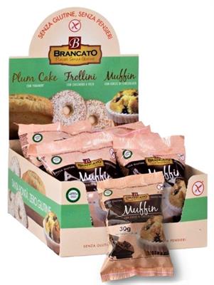 BRANCATO-MUFFIN GOCCE DI CIOCCOLATO SENZA GLUTINE-PZ.8-GR 30
