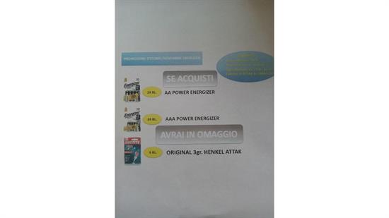 ENERGIZER-COMBO PZ 48+PZ 6 ATTAK OMAGGIO