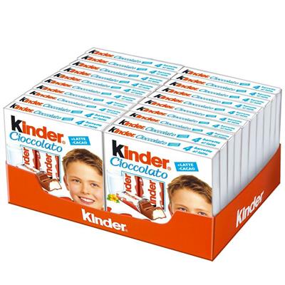 FERRERO-KINDER CIOCCOLATO-20 CONFEZIONI X 4 BARRETTE