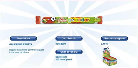 GOLEADOR FRUTTA - 200 PZ.