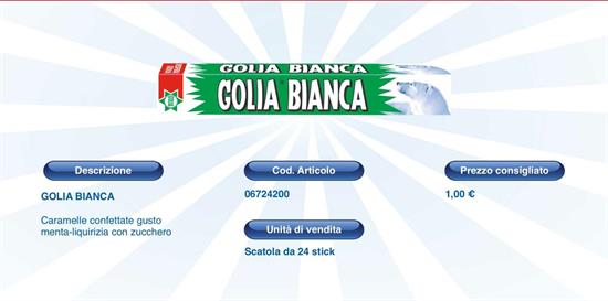 GOLIA BIANCA - STICK 24 PZ.