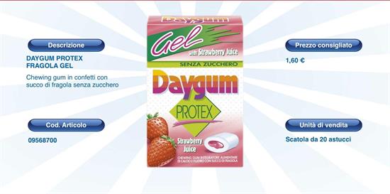 DAYGUM PROTEX FRAGOLA GEL X 20 ast.