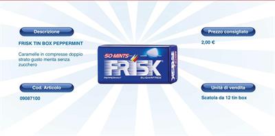 FRISK TIN BOX PEPPERMINT X12