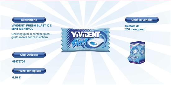 VIVIDENT MONO FRESH BLAST X200 pz