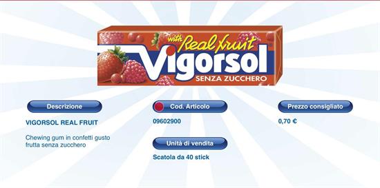 VIGORSOL REAL FRUIT STICK X40