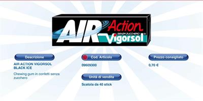 VIGORSOL AIR ACTION BLACK ICE STICK X40