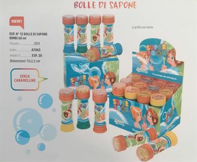 ROSSINI-BOLLE DI SAPONE BIMBI SUPER BOOM 60 ML PZ 12