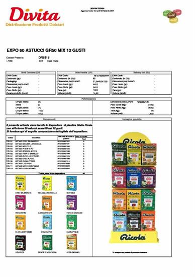 RICOLA EXPO 12 GUSTI DA 60 pz x 50 gr