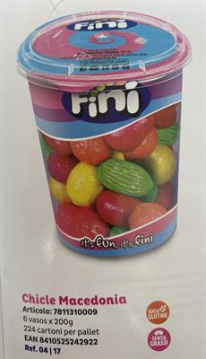 FINI - BICCHIERI CHICLE MACEDONIA PZ 6 200 GR