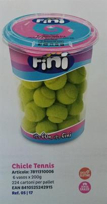 FINI - BICCHIERI CHICLE TENNIS PZ 6 200 GR
