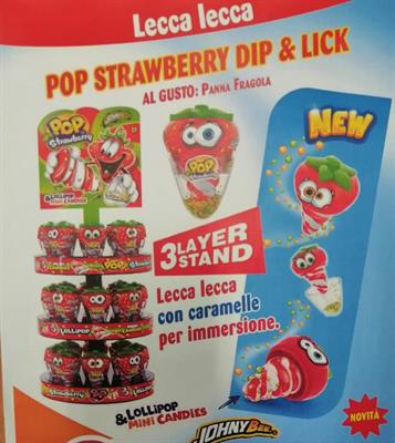 LOLLIPOP MINI CANDIES STRAWBERRY - DIP&LICK PZ.24 gr 27