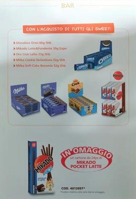 MONDELEZ-COMBO BAR 2022 PZ.226 + 1 MIKADO LATTE DA PZ.24 OM.