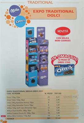 MONDELEZ ESP. TRADITIONAL DOLCI MILKA-OREO - PZ.104