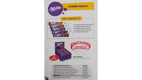 MONDELEZ-COMBO MILKA 2024 168 PZ+1 BOX MKA COOKIES PZ 24