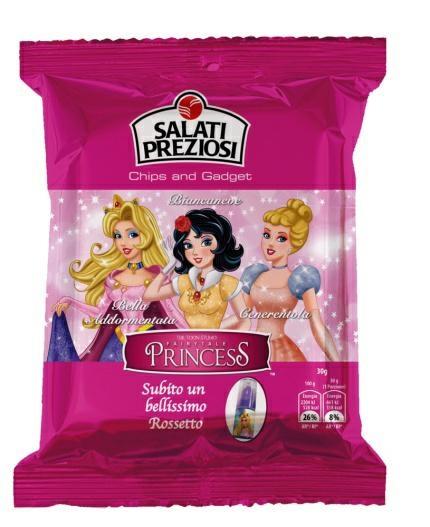 PREZIOSI CHIPS - DISPLAY PRINCESS - 24 PZ.X30GR.+SORPRESA